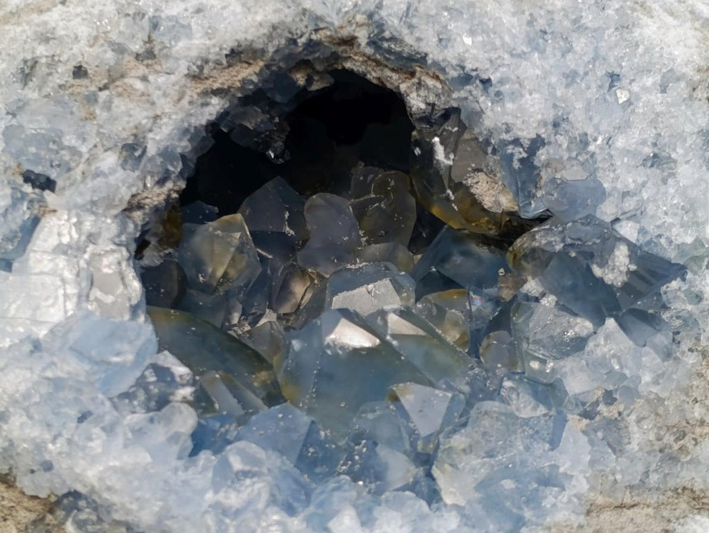 Natural Large Blue Celestite Specimen x 1 From Sakoany, Madagascar - Toprock Gemstones and Minerals 