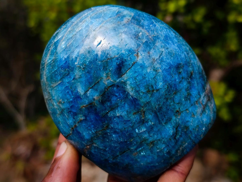Polished Blue Apatite Standing Display Pieces x 3 From Betroka, Madagascar - Toprock Gemstones and Minerals 