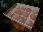 Polished Gemmy Star Rose Quartz Spheres x 12 From Madagascar - Toprock Gemstones and Minerals 