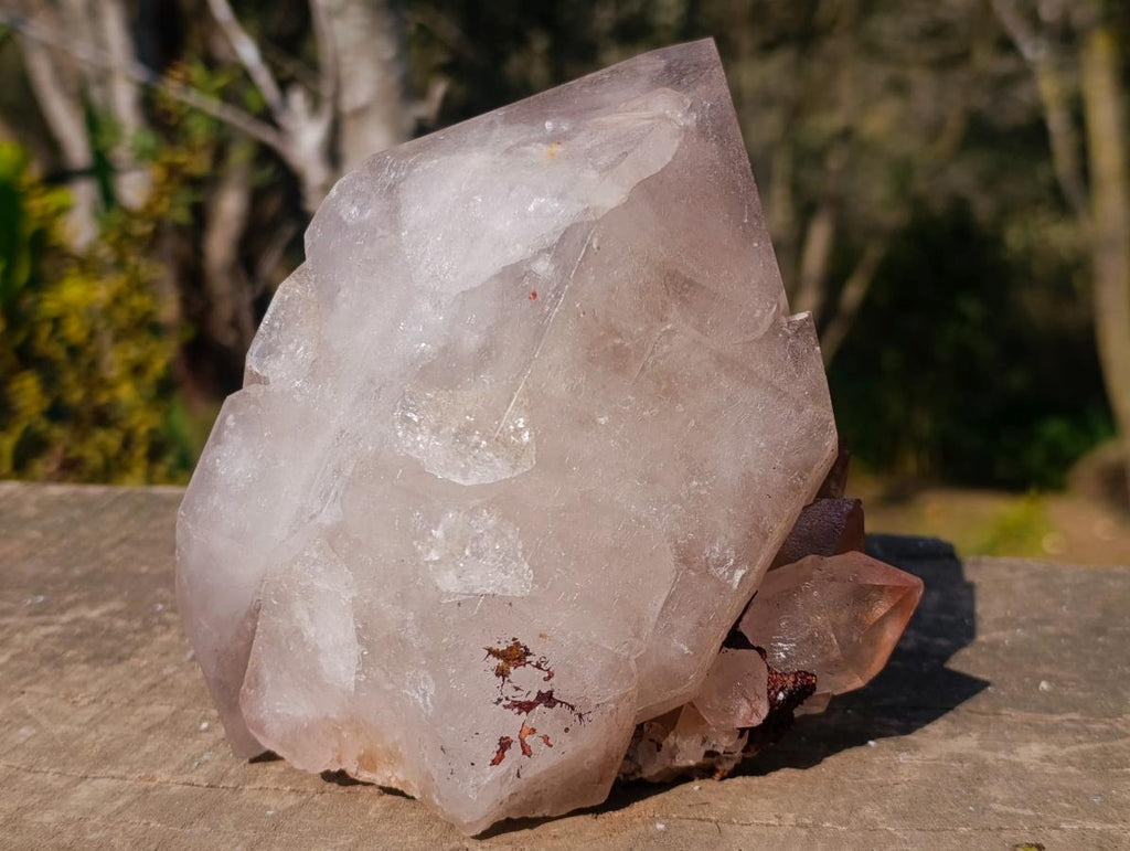 Natural Large Smokey Window Quartz Double Terminated Crystal x 1 From Madagascar - Toprock Gemstones and Minerals 