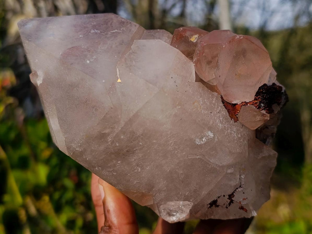 Natural Large Smokey Window Quartz Double Terminated Crystal x 1 From Madagascar - Toprock Gemstones and Minerals 