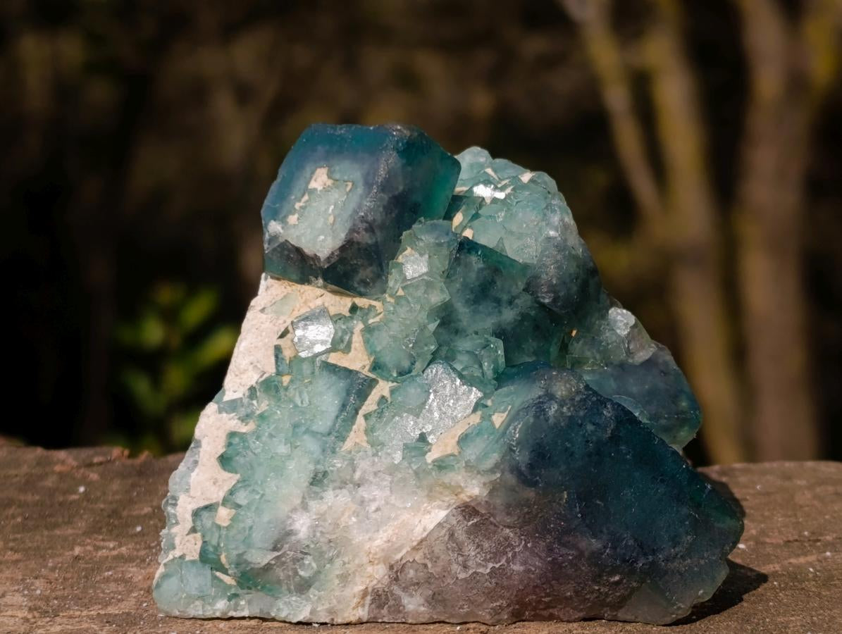 Natural Green Cubic Fluorite Specimens x 3 From Mandrosonoro, Madagascar - Toprock Gemstones and Minerals 