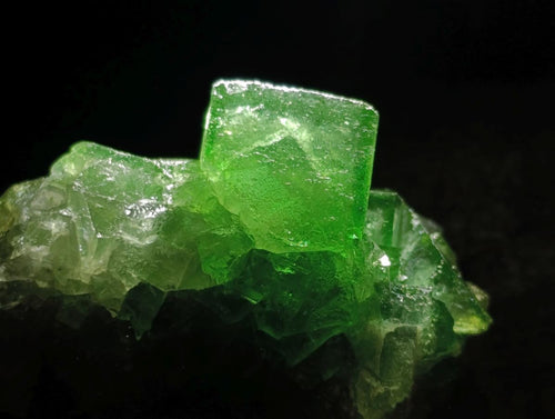 Natural Green Cubic Fluorite Specimens x 3 From Mandrosonoro, Madagascar - Toprock Gemstones and Minerals 