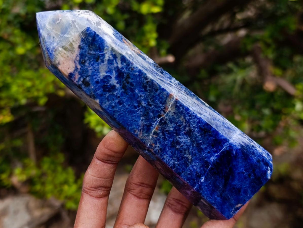 Polished Sodalite Display Crystals x 3 From Kunene River, Namibia - Toprock Gemstones and Minerals 