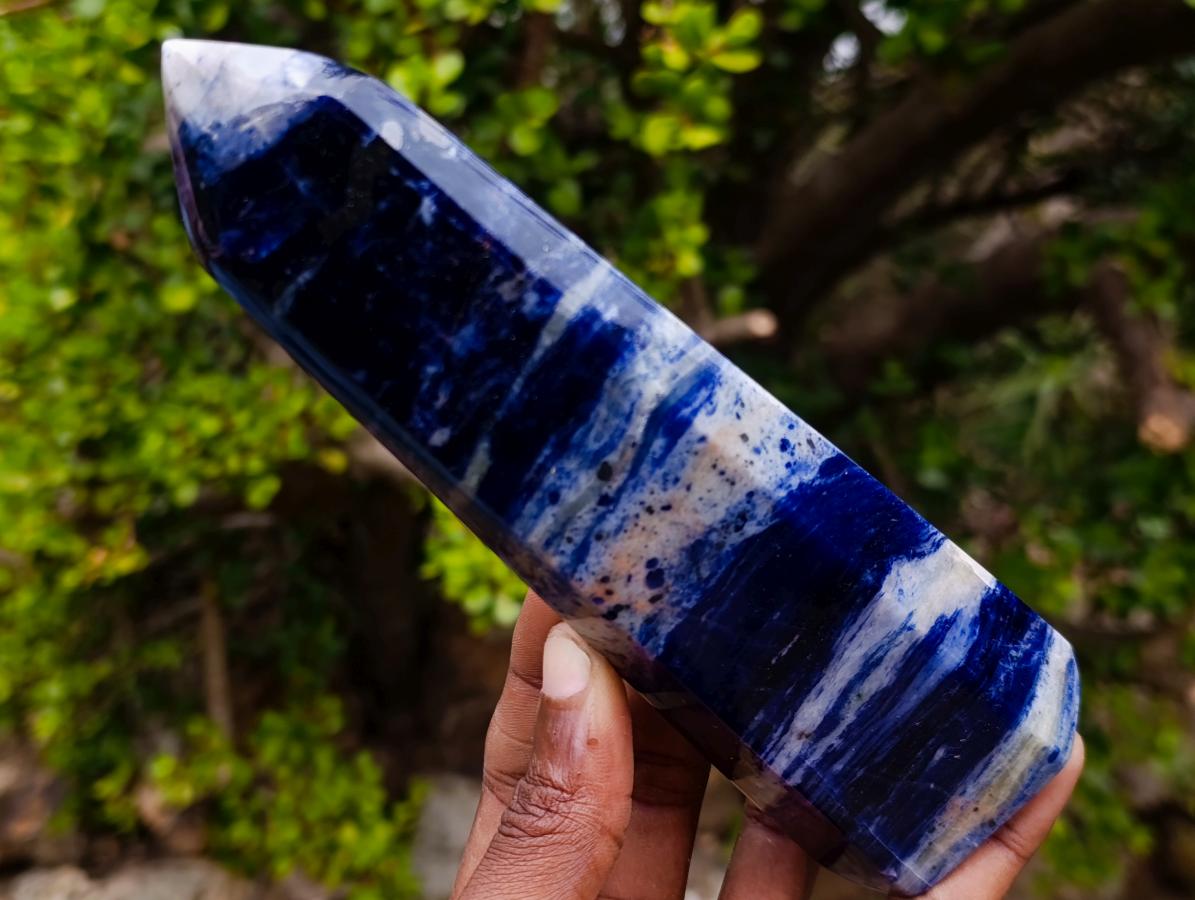 Polished Sodalite Display Crystals x 3 From Kunene River, Namibia - Toprock Gemstones and Minerals 