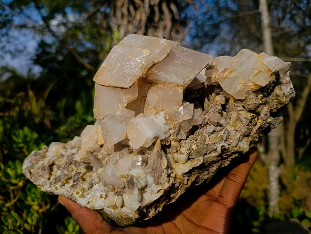 Natural XL Stacked Rhombohedral Calcite Specimen x 1 From Albert's Mountain, Lesotho - Toprock Gemstones and Minerals 