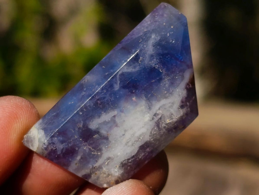 Polished Watermelon Fluorite Pendant Free Forms x 35 From Uis, Namibia - Toprock Gemstones and Minerals 