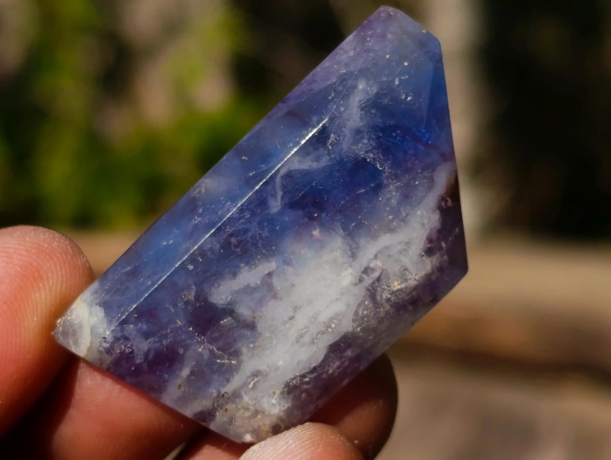 Polished Watermelon Fluorite Pendant Free Forms x 35 From Uis, Namibia - Toprock Gemstones and Minerals 
