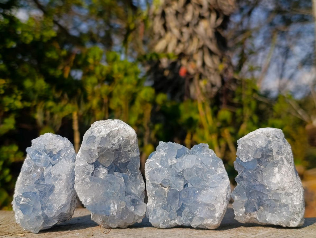 Natural Blue Celestite Specimens x 22 From Sakoany, Madagascar - Toprock Gemstones and Minerals 