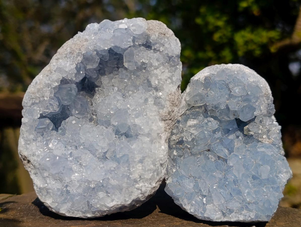 Natural Blue Celestite Specimens x 22 From Sakoany, Madagascar - Toprock Gemstones and Minerals 