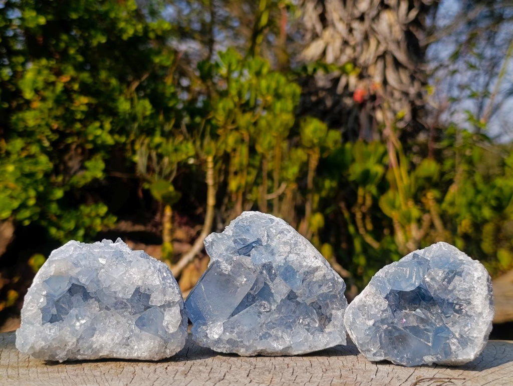 Natural Blue Celestite Specimens x 22 From Sakoany, Madagascar - Toprock Gemstones and Minerals 