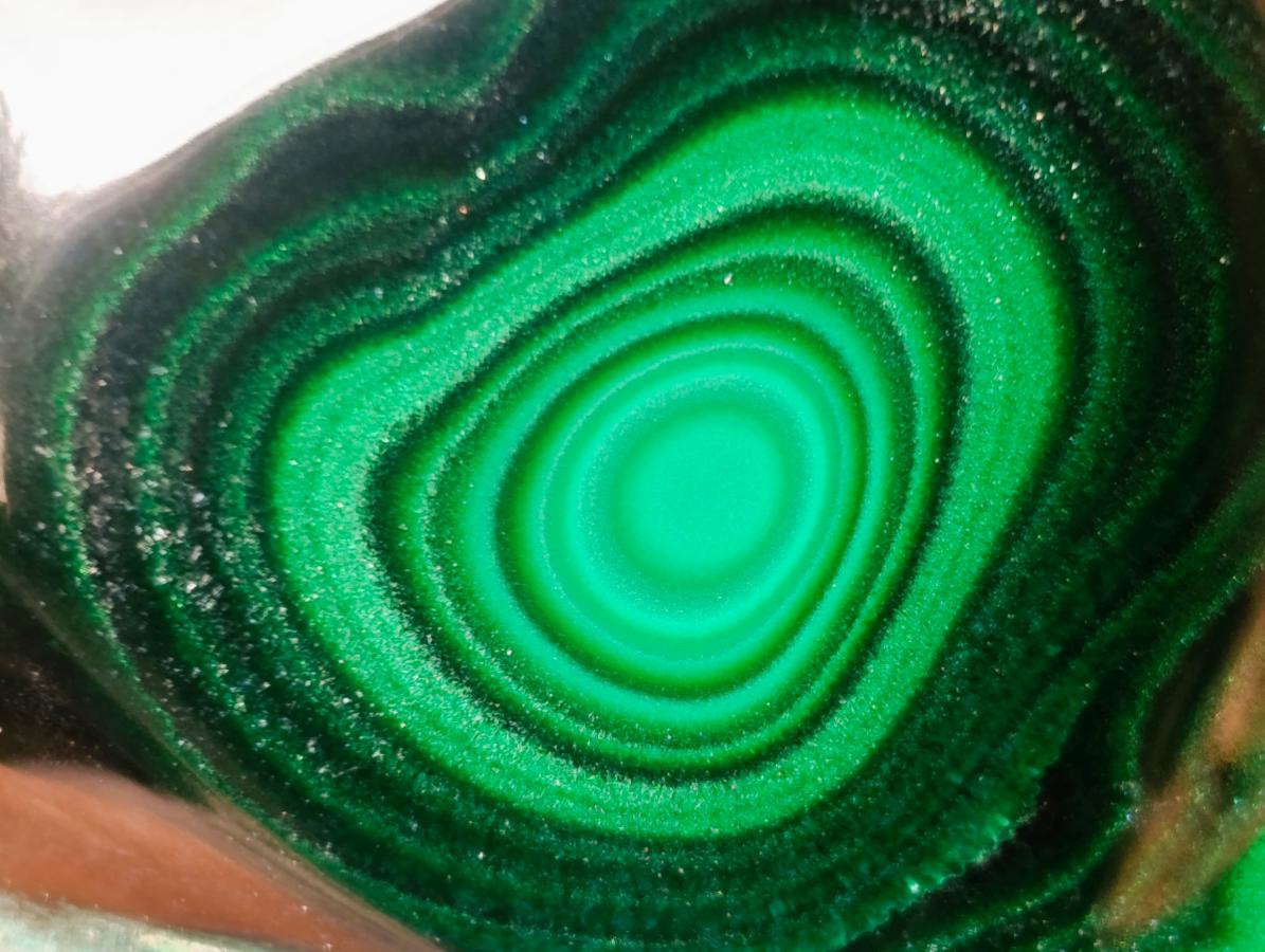 Polished Large Flower Banded Malachite Free Form x 1 From Congo - Toprock Gemstones and Minerals 