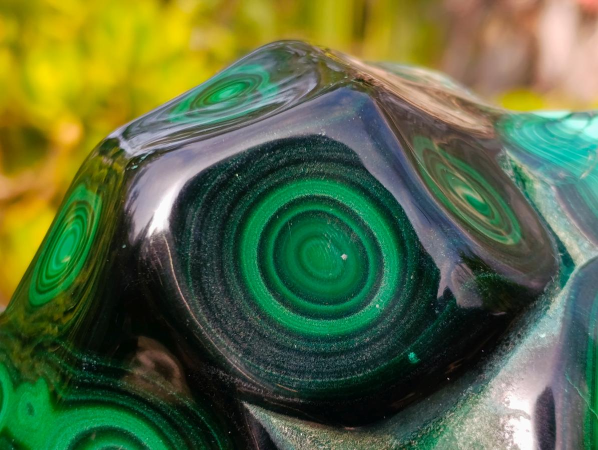 Polished Large Flower Banded Malachite Free Form x 1 From Congo - Toprock Gemstones and Minerals 