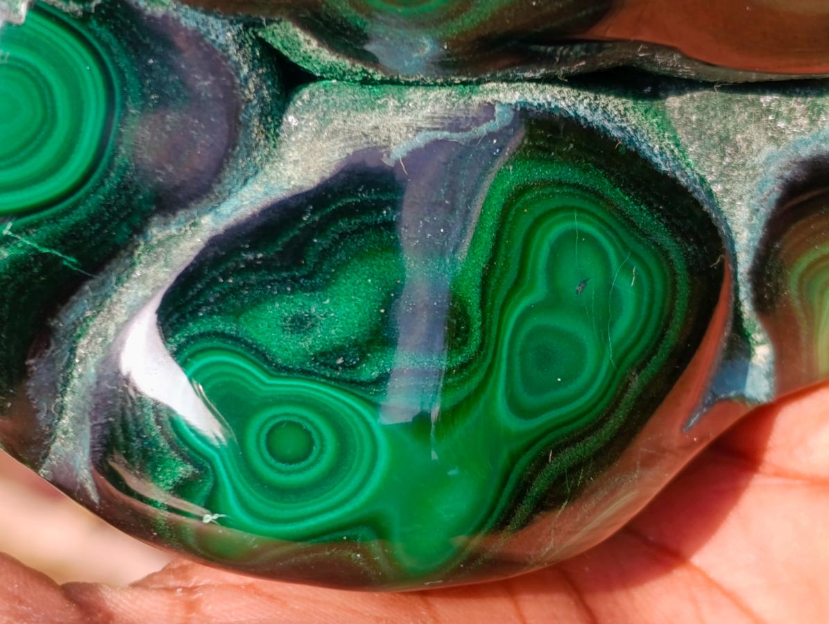 Polished Large Flower Banded Malachite Free Form x 1 From Congo - Toprock Gemstones and Minerals 