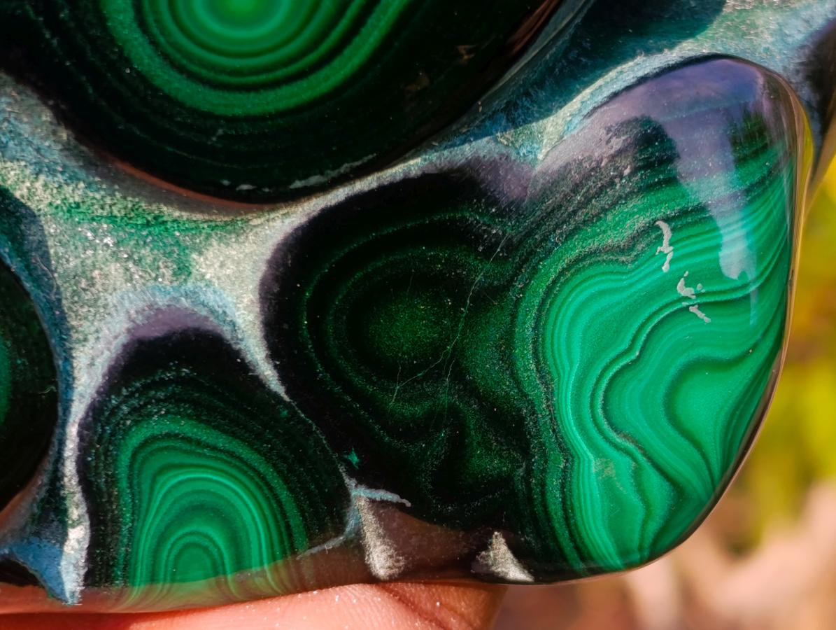 Polished Large Flower Banded Malachite Free Form x 1 From Congo - Toprock Gemstones and Minerals 