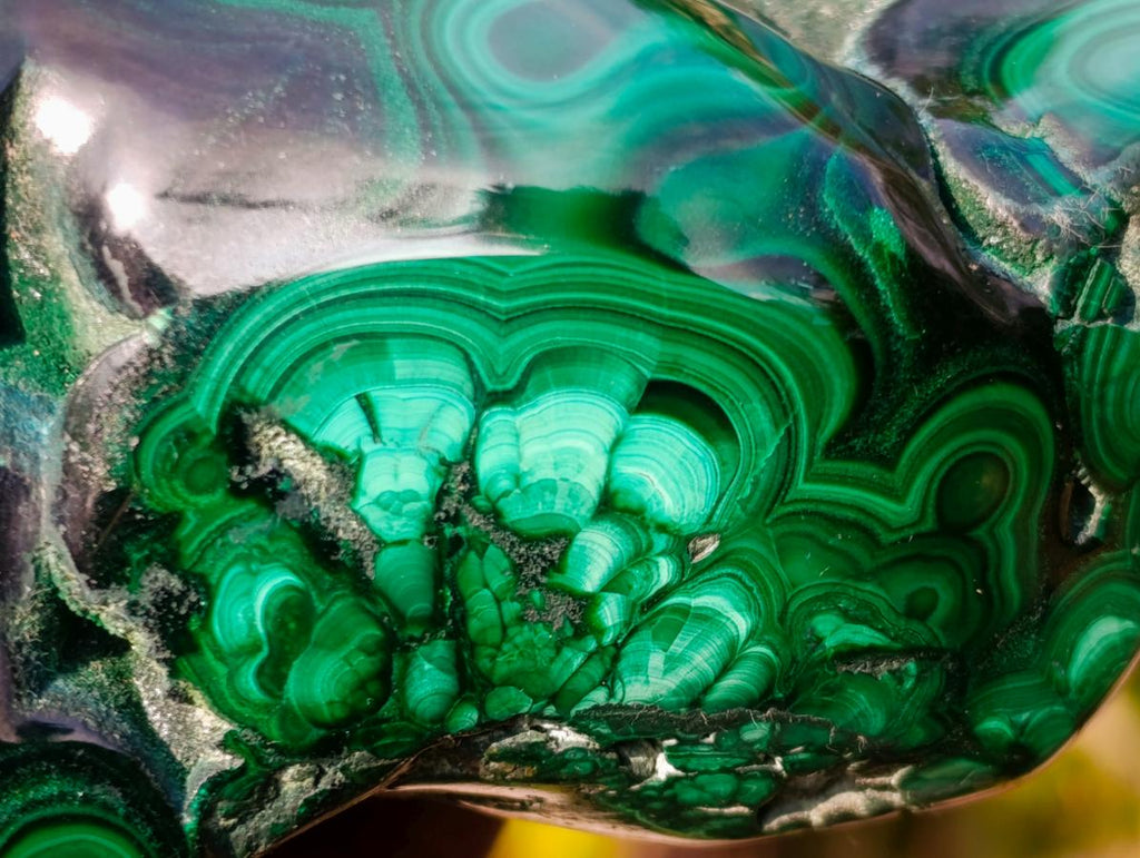 Polished Large Flower Banded Malachite Free Form x 1 From Congo - Toprock Gemstones and Minerals 
