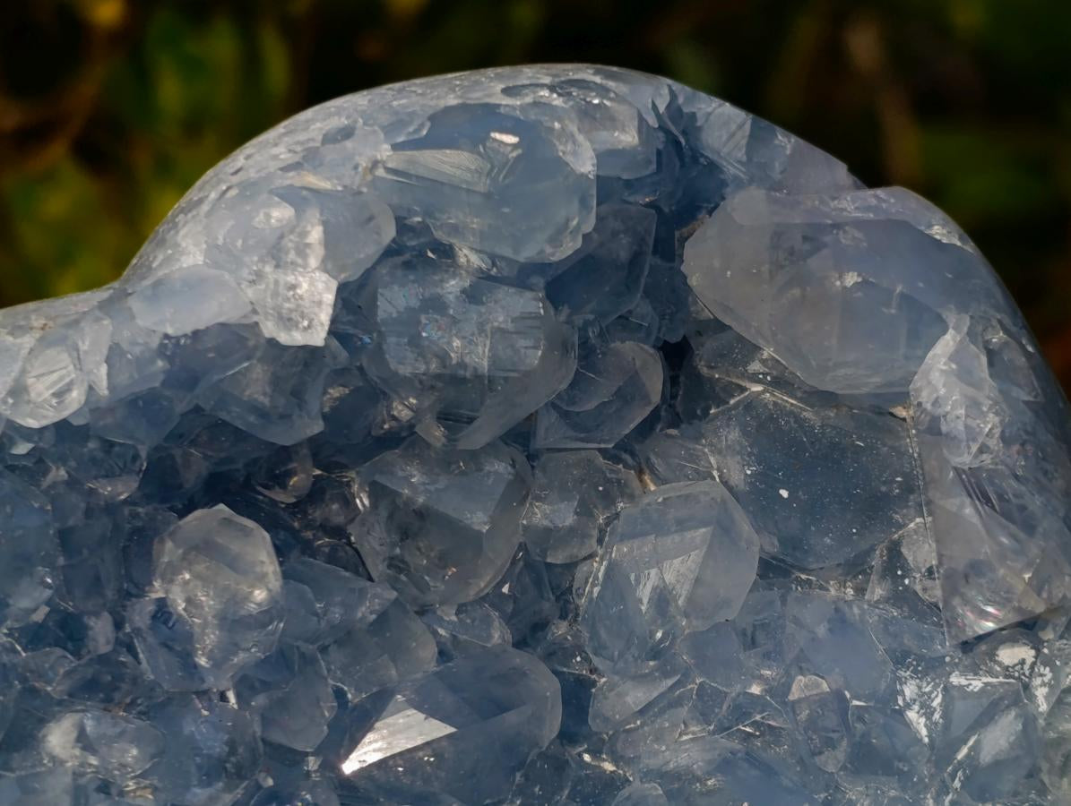 Polished Large Blue Celestite Heart x 1  From Sakoany, Madagascar - Toprock Gemstones and Minerals 