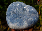 Polished Large Blue Celestite Heart x 1  From Sakoany, Madagascar - Toprock Gemstones and Minerals 