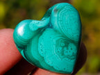 Hand Made Flower Banded Malachite Hearts x 20 From Congo - Toprock Gemstones and Minerals 
