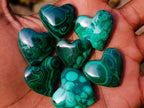 Hand Made Flower Banded Malachite Hearts x 20 From Congo - Toprock Gemstones and Minerals 