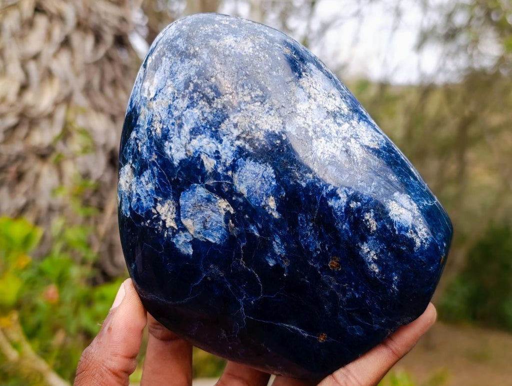 Polished Large Dumortierite Standing Display Piece x 1 From Madagascar
