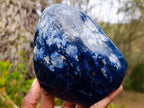 Polished Large Dumortierite Standing Display Piece x 1 From Madagascar