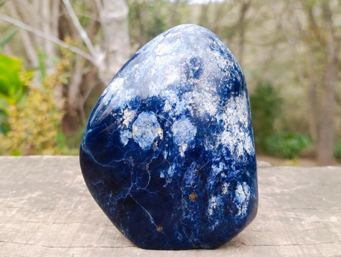 Polished Large Dumortierite Standing Display Piece x 1 From Madagascar
