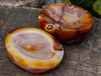 Polished Carnelian Agate Gemstone Bowls x 6 From Madagascar