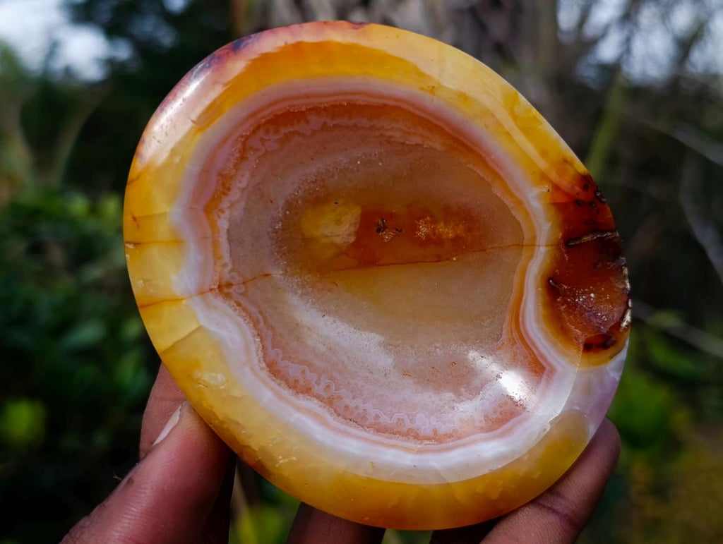 Polished Carnelian Agate Gemstone Bowls x 6 From Madagascar