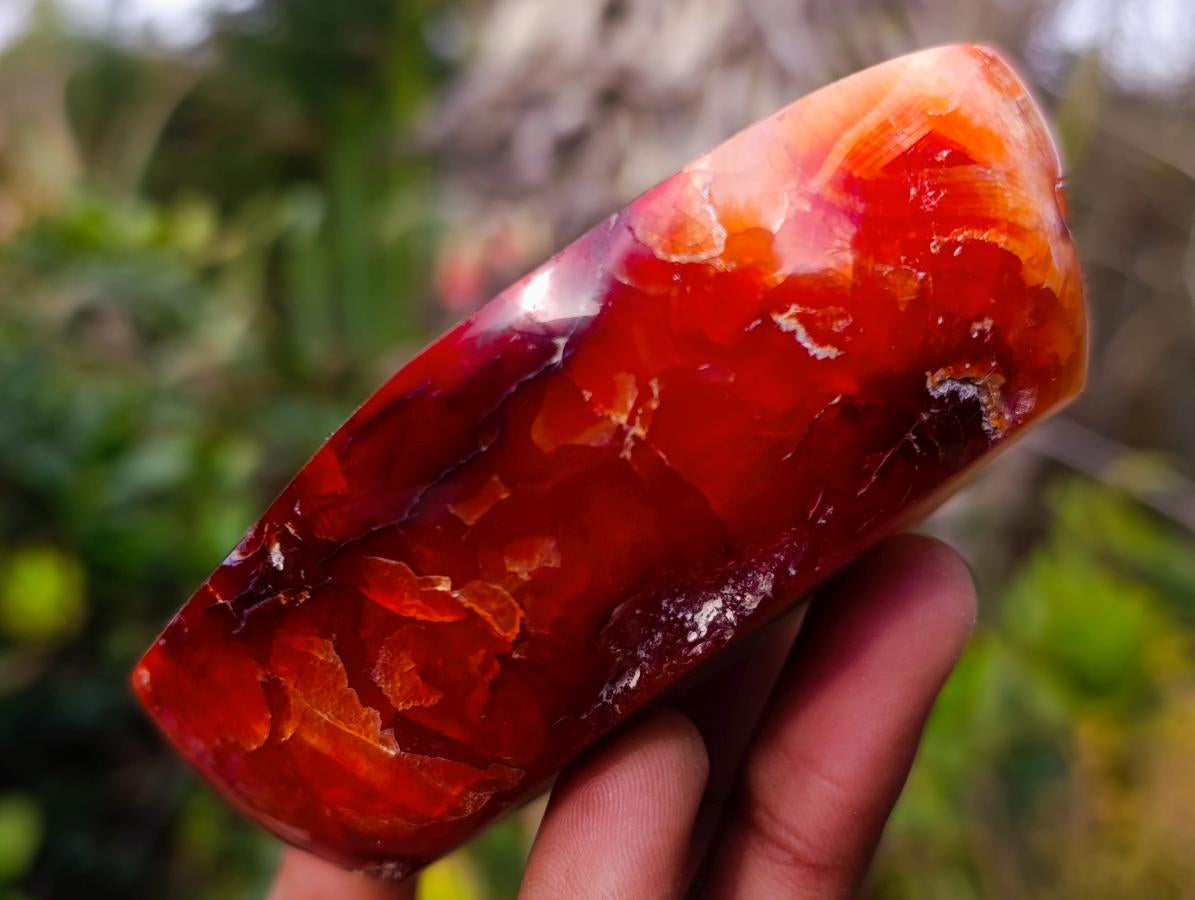 Polished Carnelian Agate Gemstone Bowls x 6 From Madagascar