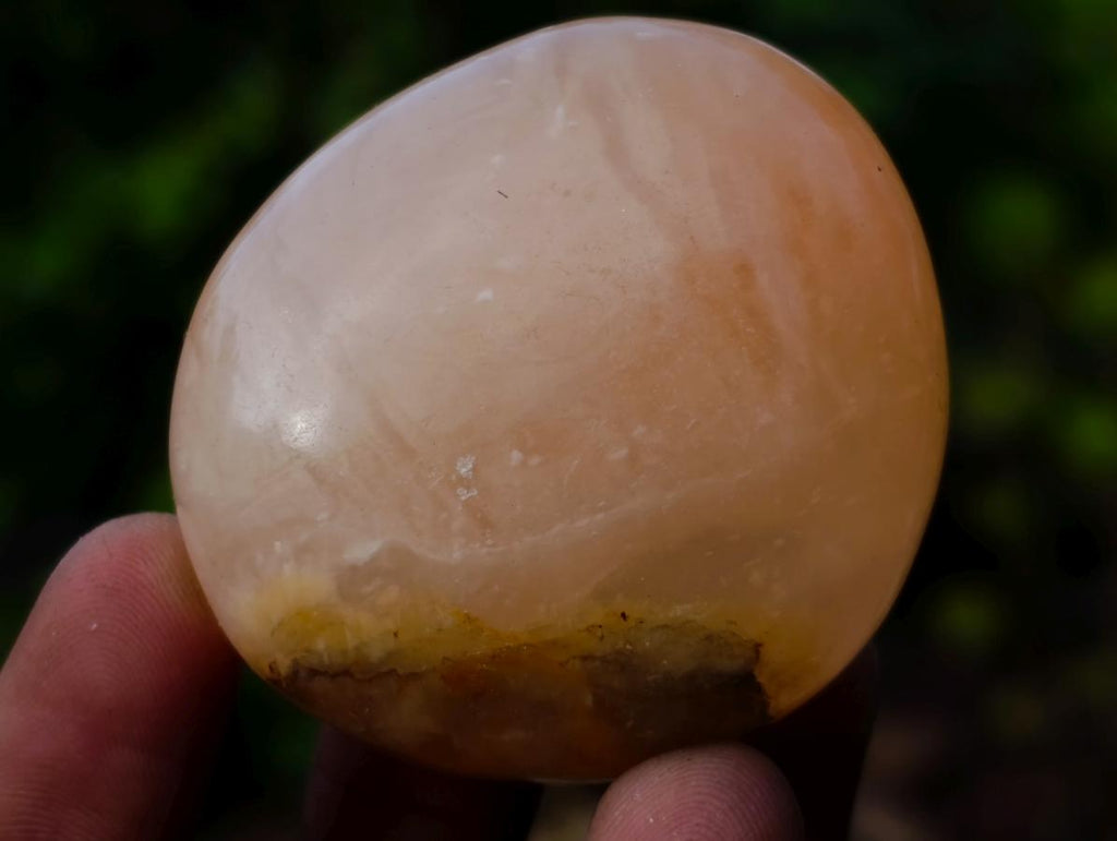 Polished Orange Twist Calcite Galets x 35 From Maevantanana, Madagascar
