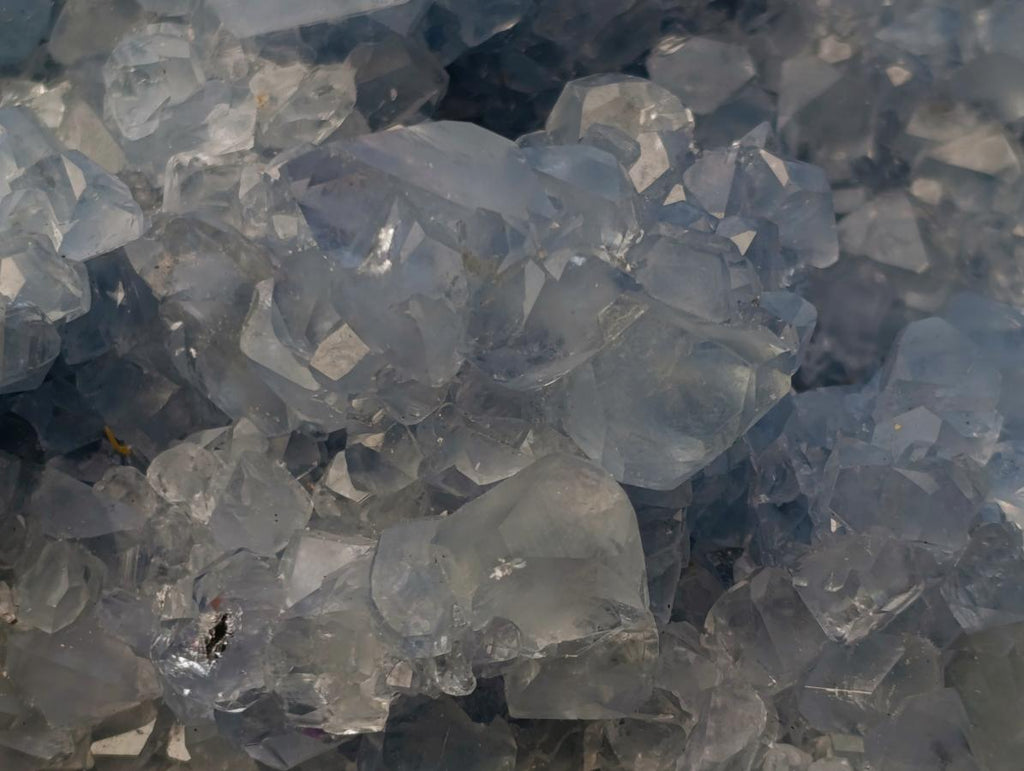 Polished and Natural Large Blue Celestite Heart x 1 From Sakoany, Madagascar