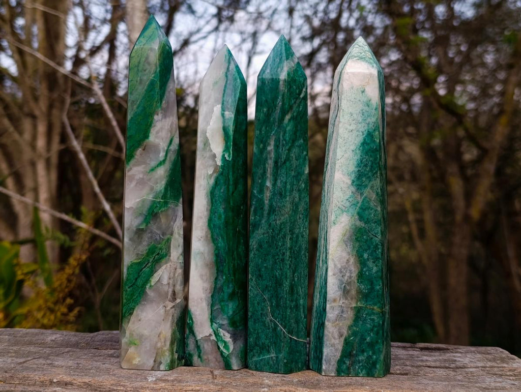 Polished Buddstone Display Crystals x 4 From Swaziland