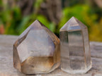 Polished Pendant Sized Smokey and Clear Quartz Crystals x 35 From Madagascar
