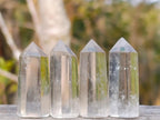 Polished Pendant Sized Smokey and Clear Quartz Crystals x 35 From Madagascar