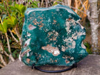 Polished One Side Large Mtorolite Chrysoprase Slice x 1 From Mutorashanga, Zimbabwe