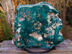 Polished One Side Large Mtorolite Chrysoprase Slice x 1 From Mutorashanga, Zimbabwe
