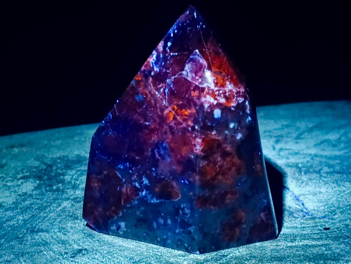 Polished Sodalite Display Crystals x 3 From Kunene River, Namibia