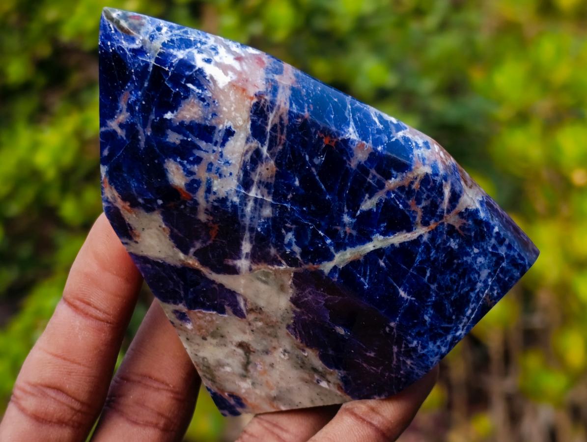 Polished Sodalite Display Crystals x 3 From Kunene River, Namibia