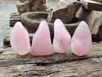 Polished Gemmy Rose Quartz Standing Display Pieces x 12 From Madagascar - Toprock Gemstones and Minerals 