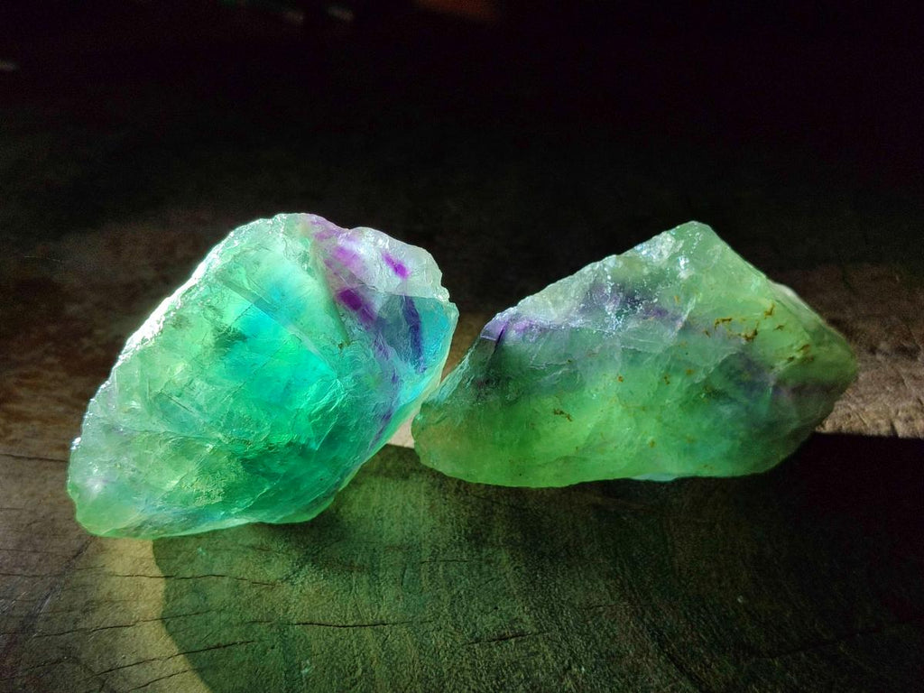 Natural Watermelon Fluorite Cobbed Specimens x 24 From Uis, Namibia