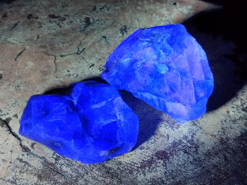 Natural Watermelon Fluorite Cobbed Specimens x 24 From Uis, Namibia