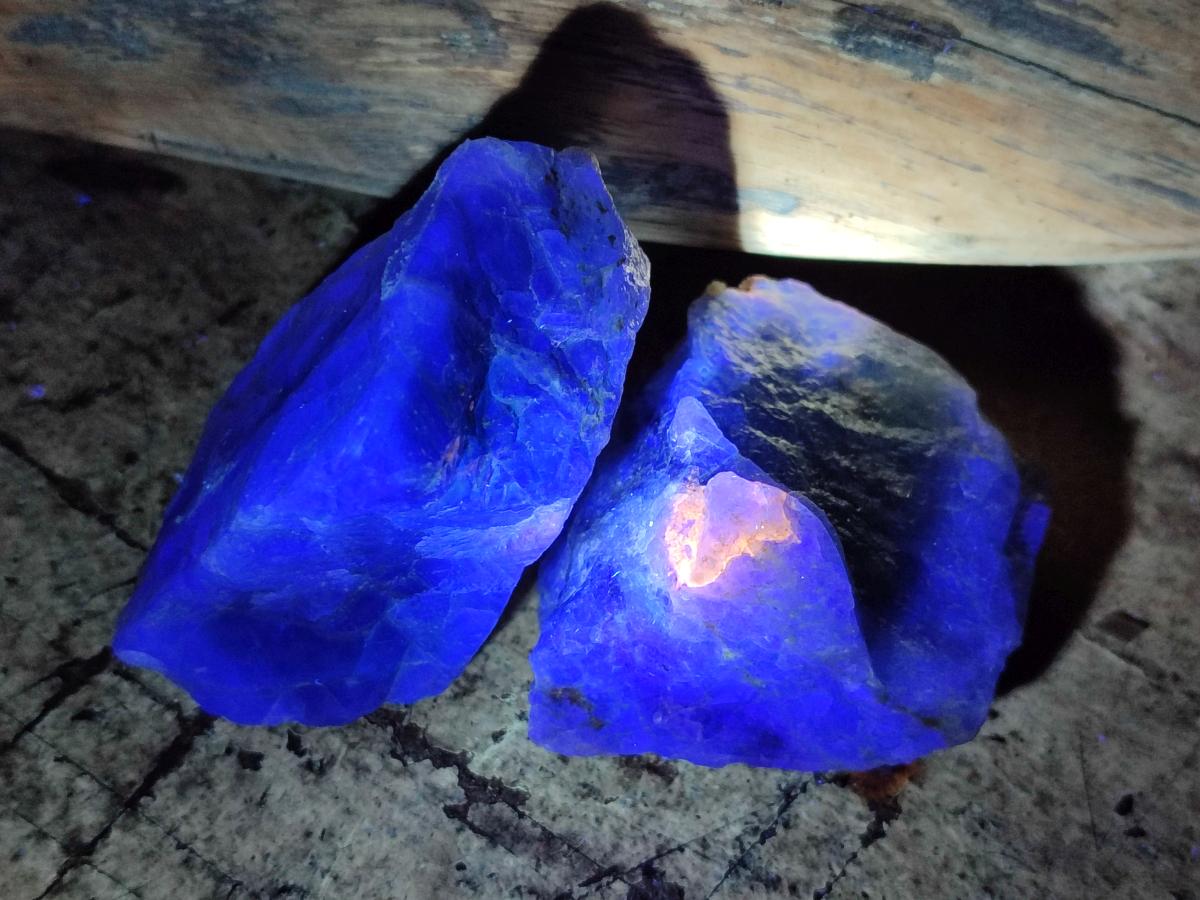 Natural Watermelon Fluorite Cobbed Specimens x 24 From Uis, Namibia