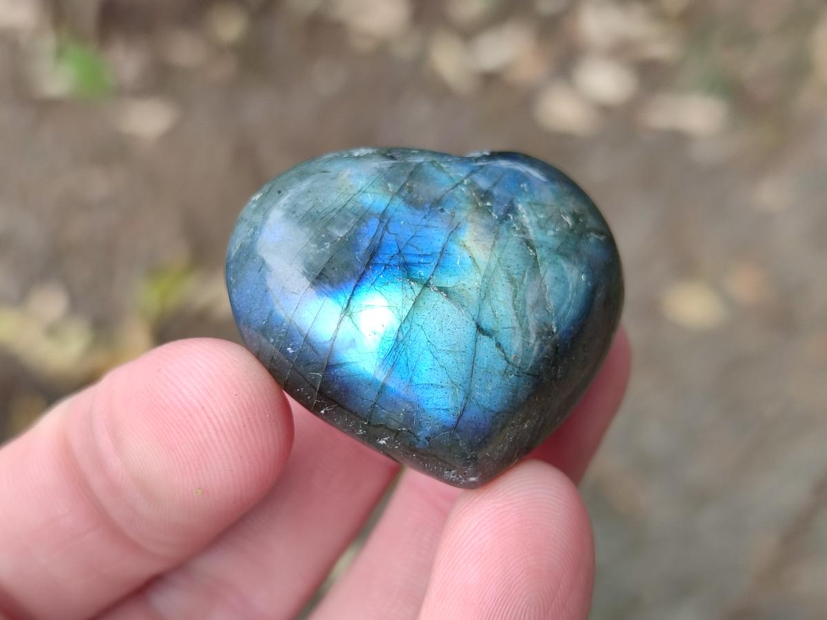 Polished Labradorite Hearts x 35 From Madagascar - Toprock Gemstones and Minerals 