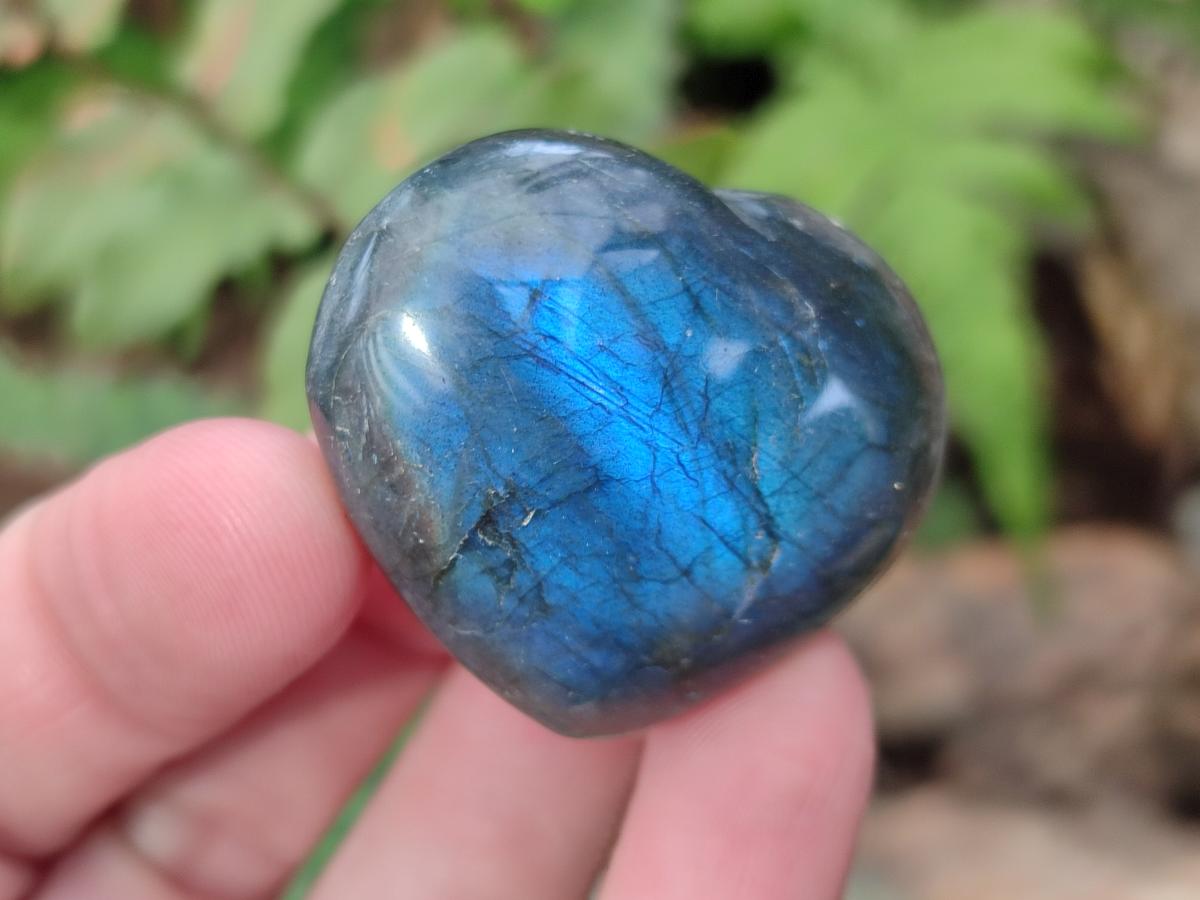 Polished Labradorite Hearts x 35 From Madagascar - Toprock Gemstones and Minerals 