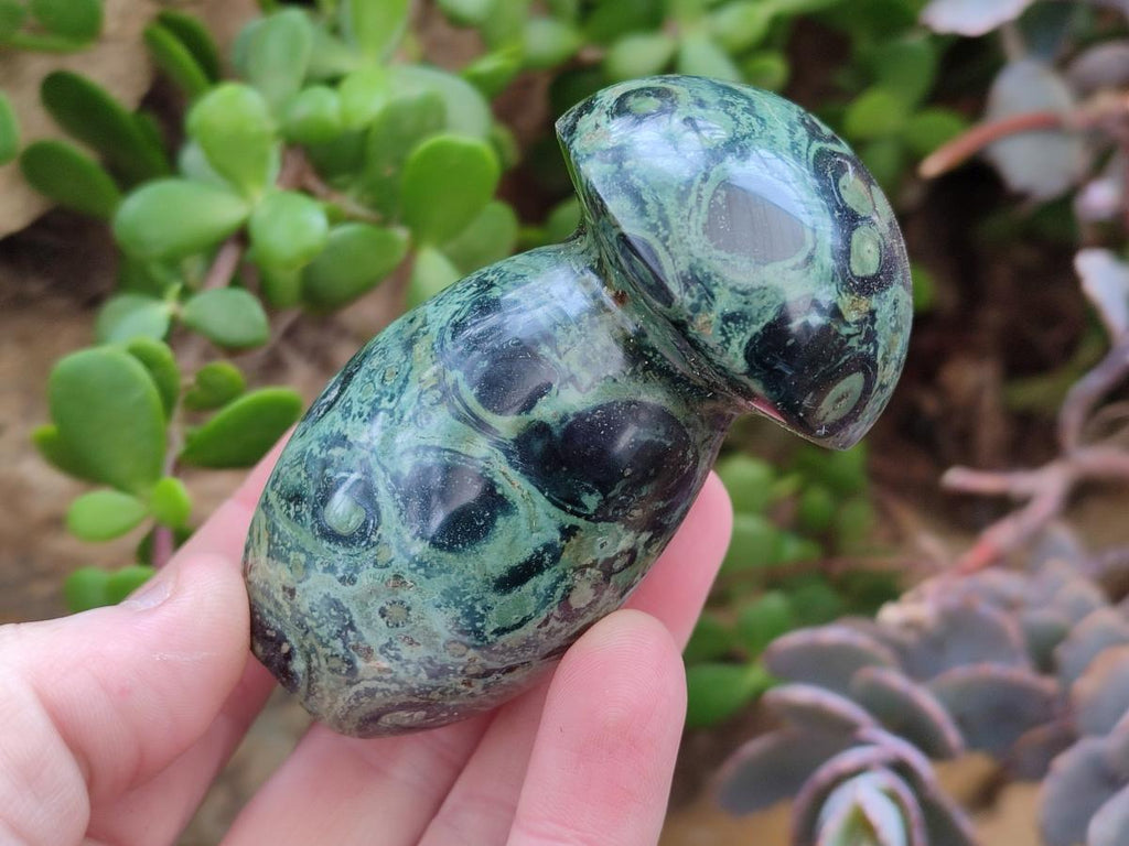 Polished Stromatolite "Kambaba Jasper" Mushrooms x 12 From Katsepy, Madagascar