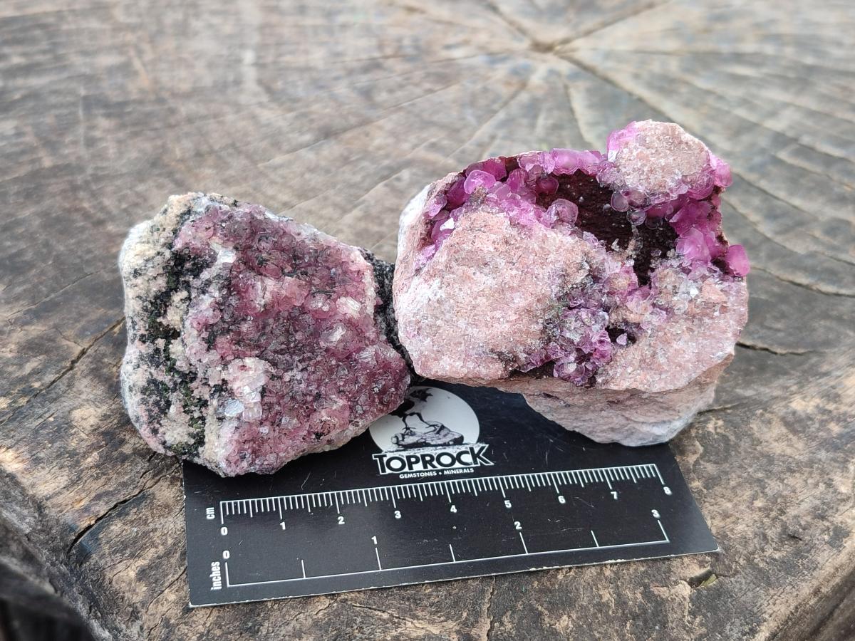 Natural Spherocobaltite Specimens x 6 From Musonoi Mine, Congo - Toprock Gemstones and Minerals 