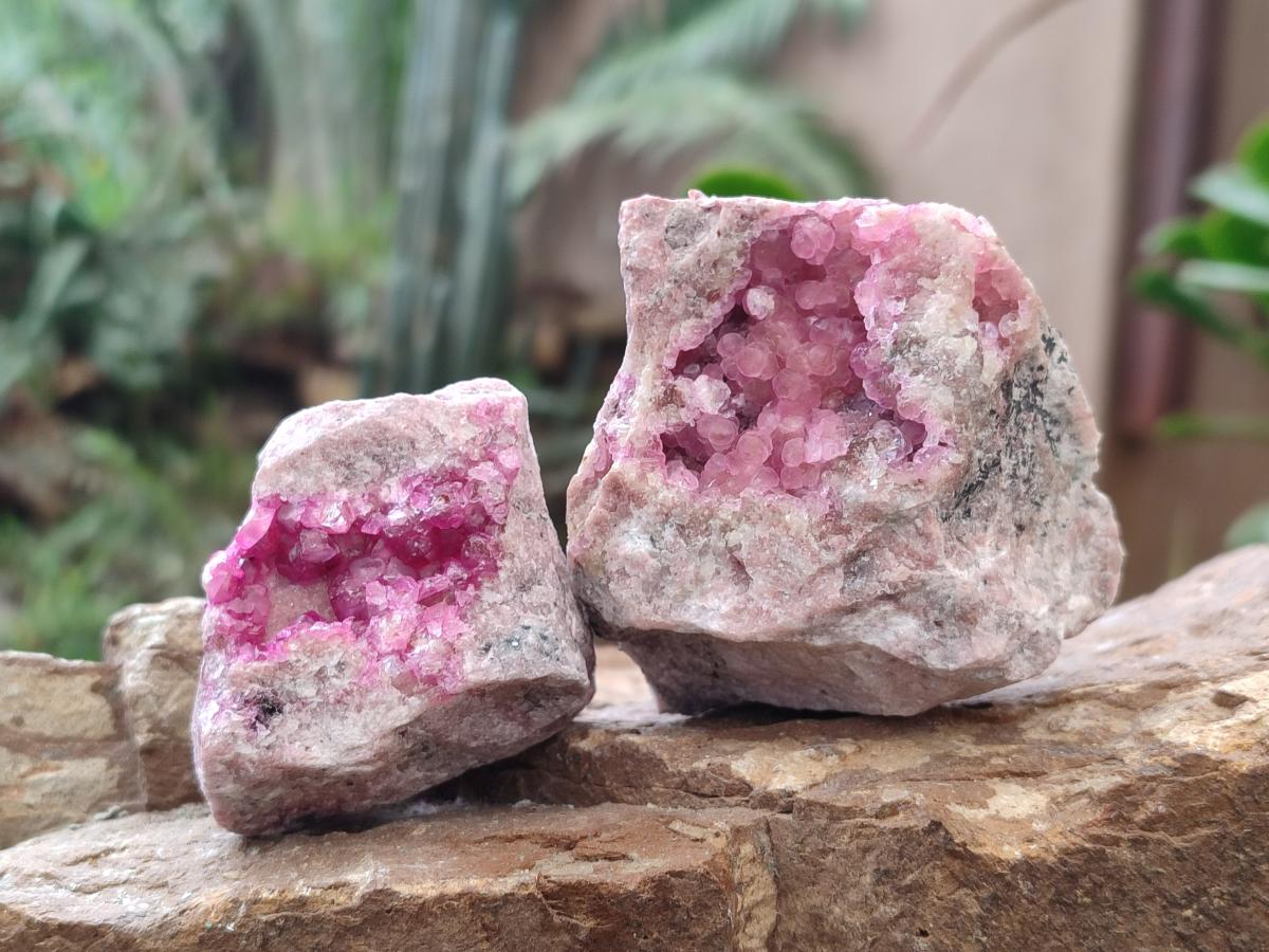 Natural Spherocobaltite Specimens x 6 From Musonoi Mine, Congo - Toprock Gemstones and Minerals 