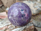 Polished Lepidolite with Pink Rubellite Spheres x 4 From Ambatondrazaka, Madagascar - Toprock Gemstones and Minerals 