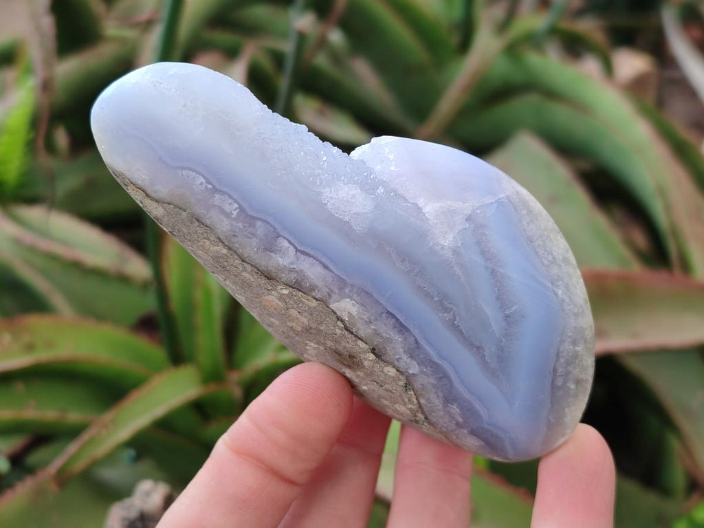 Polished Blue Lace Agate Free Forms x 6 From Nsanje, Malawi